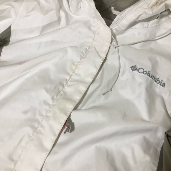 Columbia White and Grey Windbreaker Shell Jacket - Picture 2 of 8